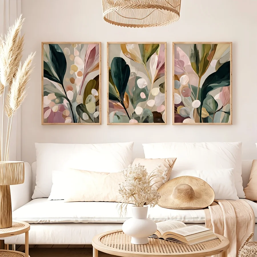 Duży zestaw 3 sztuk, bohemski, – Abstract Canvas Set recenzja i cena