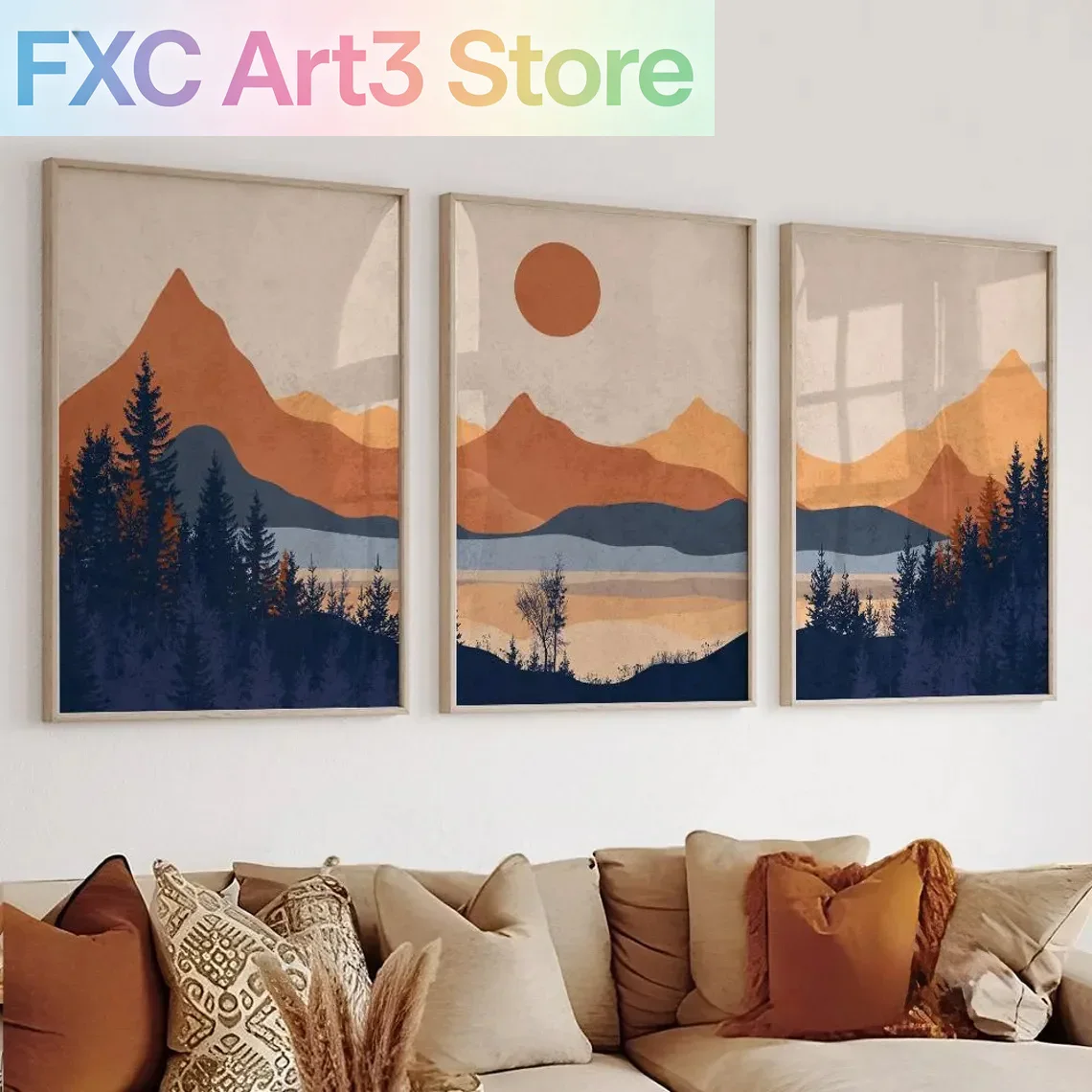 3 szt./zestaw bezramowe, terak – Abstract Canvas Set recenzja i cena