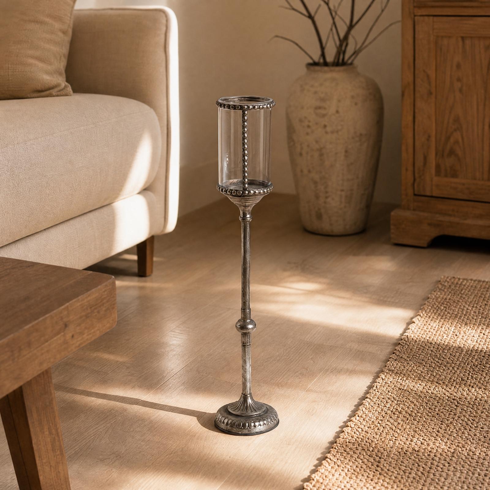 Żelazny, szklany świecznik w k – Candle Holder Decor recenzja i cena